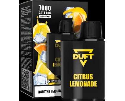 Электронка DUFT pod - Citrus Lemonade (цитрусовый лимонад) 7000 затяжек