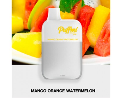 Одноразовый испаритель PuffMi MeshBox Mango Orange Watermelon - Манго Апельсин Арбуз (5000 затяжек)