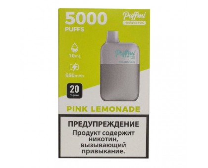 Одноразовый испаритель PuffMi MeshBox Pink Lemonade - Розовый лимонад (5000 затяжек)