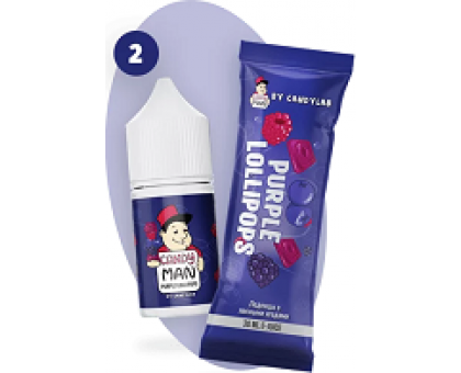 Жидкость для Pod CandyMan - Purple Lollipops (Леденцы с лесными ягодами), 30 мл, 20мг