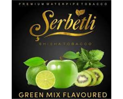 Табак Serbetli Green Mix (Щербетли Зеленый микс - яблоко, лайм, киви №161) 50гр.